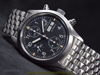 IWC Pilot's Chronograph Ref.3706 Day-Date Stainless Steel 39mm Automatic Watch