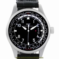 IWC Pilot Worldtimer Black Dial Automatic Mens Watch IWC3262-01 Unworn