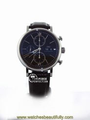 IWC Portofino Chronograh 42mm IW391008 3910-08 Mens Watch Black