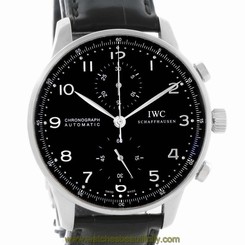 IWC Portuguese Chrono Automatic Black Dial Mens Watch IW371447 7640127776940