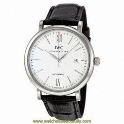 IWC MEN'S PORTOFINO 40MM LEATHER BAND STEEL CASE AUTOMATIC WATCH IW356501