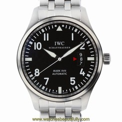 NEW IWC Pilots Mark XVII Black Dial Steel 41mm Automatic Mens Watch IW326504 7640127776087