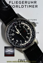 IWC 3262 WorldTime Pilots Watch Steel Automatic Box & Papers IW326201