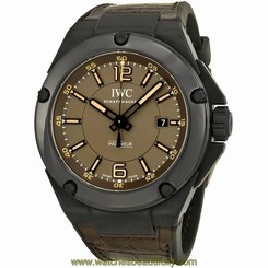 IWC MEN'S INGENIEUR 46MM LEATHER BAND CERAMIC CASE AUTOMATIC WATCH IW322504