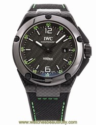 IWC Ingenieur Black Carbon Dial Date Automatic Strap Mens Watch IW3224-04