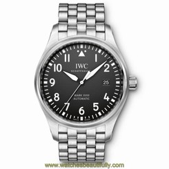 NEW IWC Pilot Steel Case Automatic 40mm Black Automatic Watch IW327011