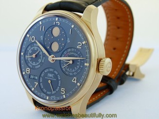 IWC Portuguse Perpetual Calendar Double Moon 18K Rose Gold Ref.503404 New !
