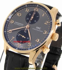 IWC Portuguese Chrono Automatic 18k RG Watch IW371482 ! 7640127774878