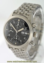 IWC Pilot Day/Date Chronograph Automatic Stainless Steel 39mm watch.