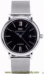 IWC IW356506 Portofino Automatic 40mm Stainless Steel Black Dial Ret: $5,500 NEW 7640127775950