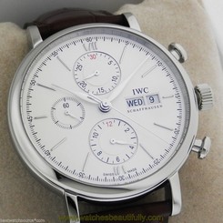 IWC Portofino Chronograph IW391007 New Style Silver Box and Papers Ret: $5,600 7640127776353