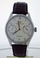 IWC Portuguese Automatic 7 Day Power Reserve White Dial Rose Numbers IW500114 7640127774984
