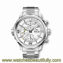IWC MEN'S AQUATIMER 44MM STEEL BRACELET & CASE AUTOMATIC ANALOG WATCH IW376802