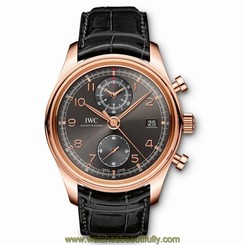 IWC MEN'S PORTUGIESER 42MM ALLIGATOR LEATHER BAND AUTOMATIC WATCH IW390405