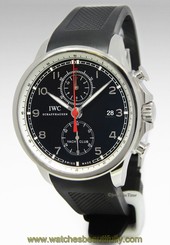 IWC Portuguese Yacht Club Chronograph Steel Black Dial Watch Box/Papers 3902