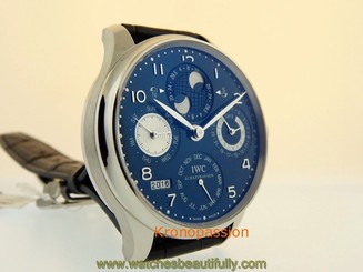 IWC Portuguese Perpetual Calendar Double Moon 18K White Gold Ref.503203 New !