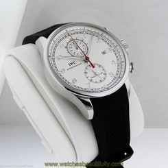 NEW IWC Portuguese Yacht Club Chrono Silver Dial 45.4mm B&P IW390211 Ret: $14000 7640127776568