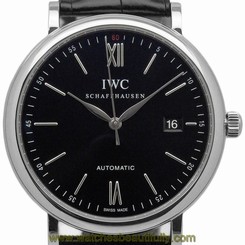 Used[A] Watch Men IWC Portofino IW 356502 Self winding SS / leather O7E 639767604116