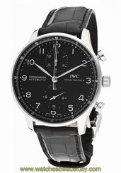 IWC IW371447 Portuguese Automatic Chronograph Black Leather Men Watch 7640127776940