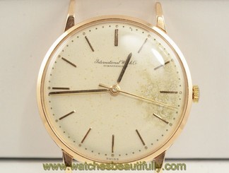 IWC International Watch Co Schaffhausen Vintage 18K Rose Gold Original Dial