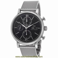 IWC MEN'S 42MM SILVER-TONE MESH BRACELET STEEL CASE MECHANICAL WATCH IW391010