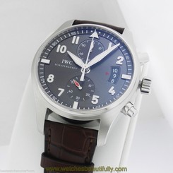 IWC Pilot's Watch Spitfire Chronograph 43mm IW387802 New Grey Dial Ret: $9,800 683498406600