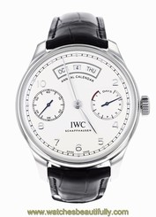 IWC Portugieser Annual Calendar Silver Dial Automatic Mens Watch IW503501 NEW