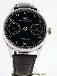 IWC Portuguese Automatic 7 Day Power Reserve Black Dial IW500109 7640127771624