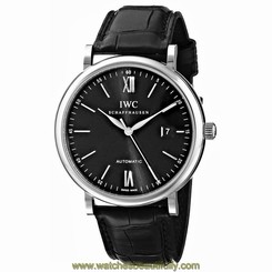 IWC MEN'S 40MM CROCODILE LEATHER BAND STEEL CASE AUTOMATIC WATCH IW356502