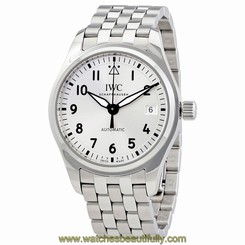 IWC Pilot Automatic Silver Dial Stainless Steel Mens Watch IW324006