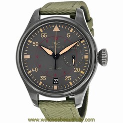IWC MEN'S BIG PILOTS TOP GUN MIRAMAR 48MM CLOTH BAND AUTOMATIC WATCH IW501902 7640127776186