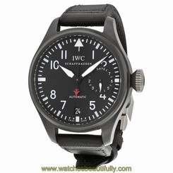 IWC Big Pilot Top Gun Black Dial Automatic Power Reserve Mens Watch IW501901