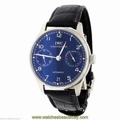 Fake AAA IWC PORTUGUESE Automatic Stainless Steel Black Dial Mens Watch Ref. IW500109 7640127771624 Watch