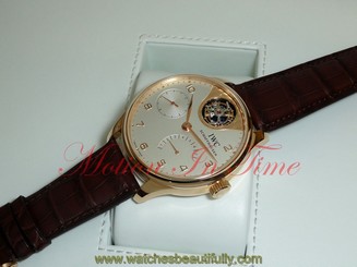 IWC Portuguese Tourbillon Mystere Rose Gld Silver Dial Limited Edition IW5042-02