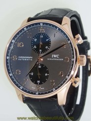 IWC Portuguese Chronograph Rose Gold IW3714-82 Slate Dial Mens Watch 7640127774878