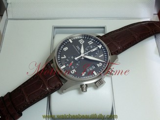 IWC Pilot's Spitfire Flyback Chronograph StainlessSteel Slate Dial 43mm IW387802 683498406600