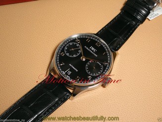 IWC PORTUGUESE 7-DAY POWER RESERVE IW500109 STEEL BLACK 42.3mm