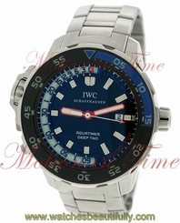 Fake AAA IWC Aquatimer Deep Two, Black Dial - Stainless Steel on Bracelet, Ref # IW354703 Watch