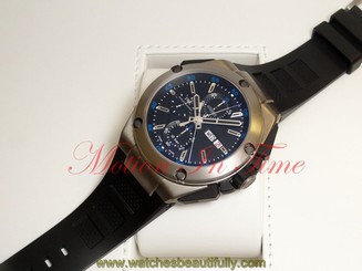 IWC Ingenieur Double Chronograph Titanium Automatic 45mm Black Rubber IW376501 7640127775905