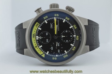 IWC Aquatimer Ti Inner Bezel Chronograph IW371918 on Rubber Strap