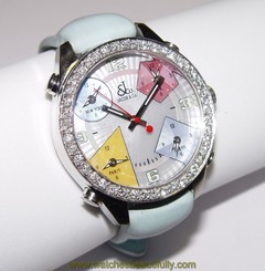 Jacob & Co Five Time Zone Diamonds watch Mother of Pearl Dial 40MM