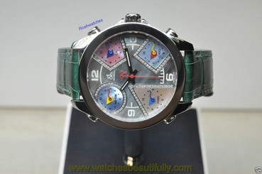 Authentic JACOB & Co JCM54PDA Five Time Zone Unisex 40mm Diamond Watch