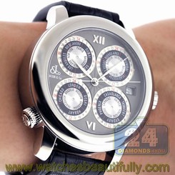 Jacob & Co World GMT Gray Dial Mens Automatic Watch GMT-3SS