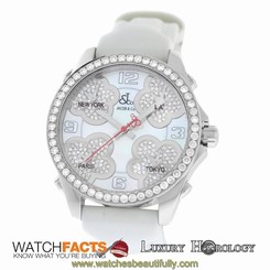 New Jacob & Co. Five Time Zone JC-MATH12 Steel $20100 MOP Diamond 40mm. Watch