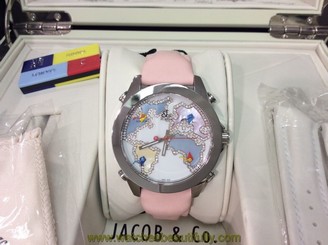 NEW JACOB & CO. Ref. JCM123 Five Time Zone 40mm S/Steel & Diamond Watch! SUPERB