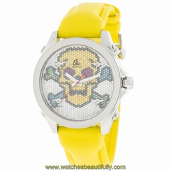 Jacob & Co JCMSKULL1 Five Time Zone Diamond Skull Dial Quartz Ladies Watch