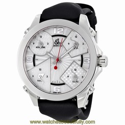 Jacob and Co. Five Time Zones Silver Dial Mens Watch JCM-3