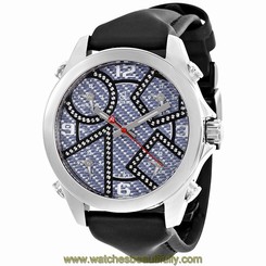 Jacob & Co Five time Zone Carbon Fiber Dial Diamond Mens Watch JCM-97DA