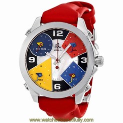 Jacob and Co. Five Time Zones Mother of Pearl Multi-Color Dial Mens Watch JCM-4