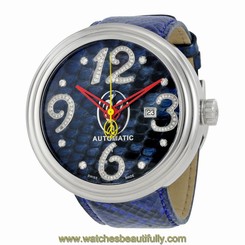 Jacob and Co. Valentin Yudashkin Blue Python Diamond Mens Watch WVY-017